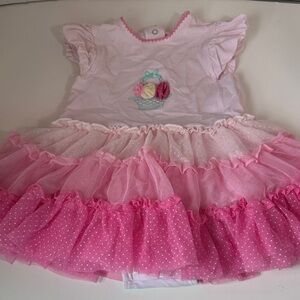 Little me pink tutu dress size 12 months